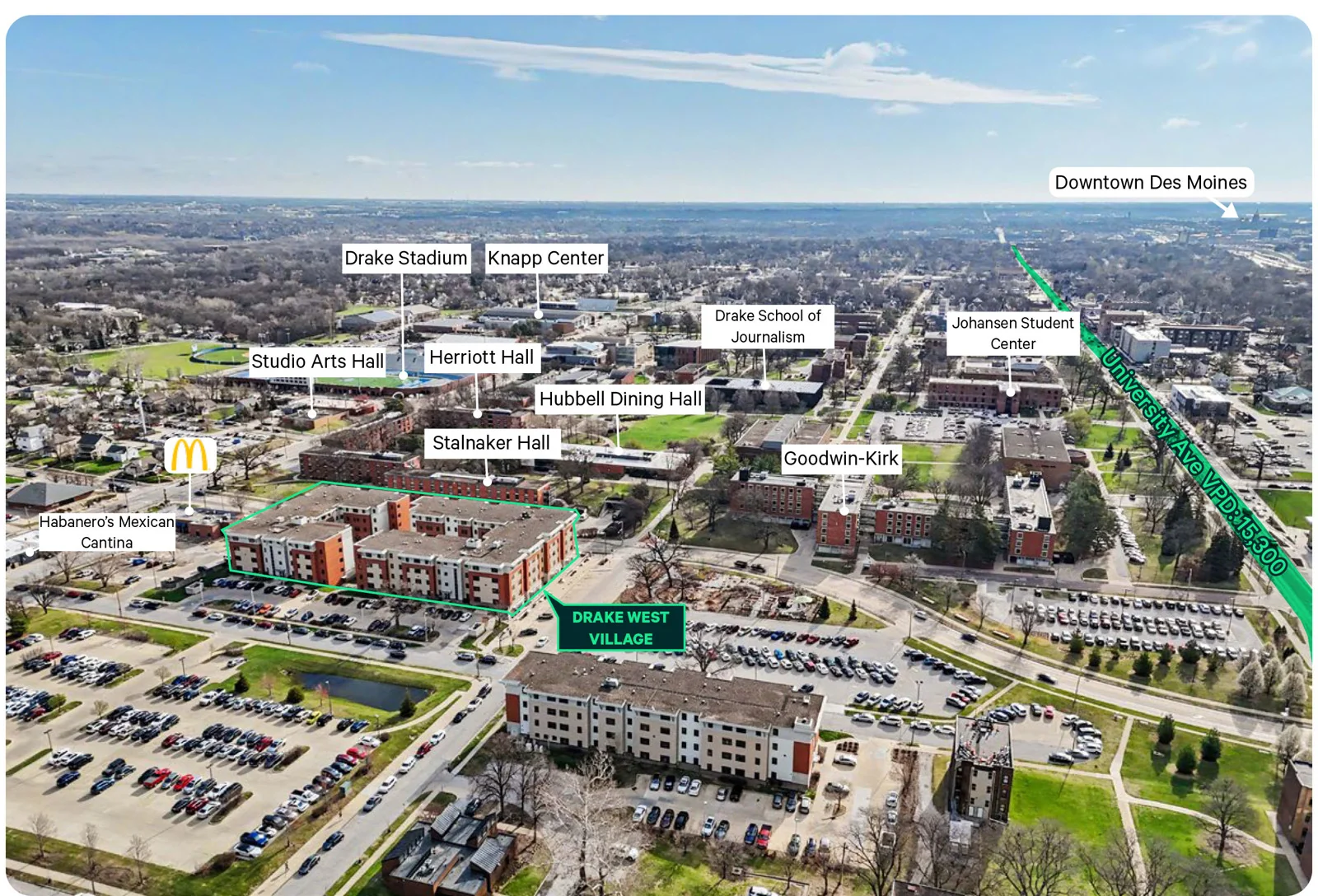Drake West Village — Lease in Des Moines, IA, photo 1 of 5