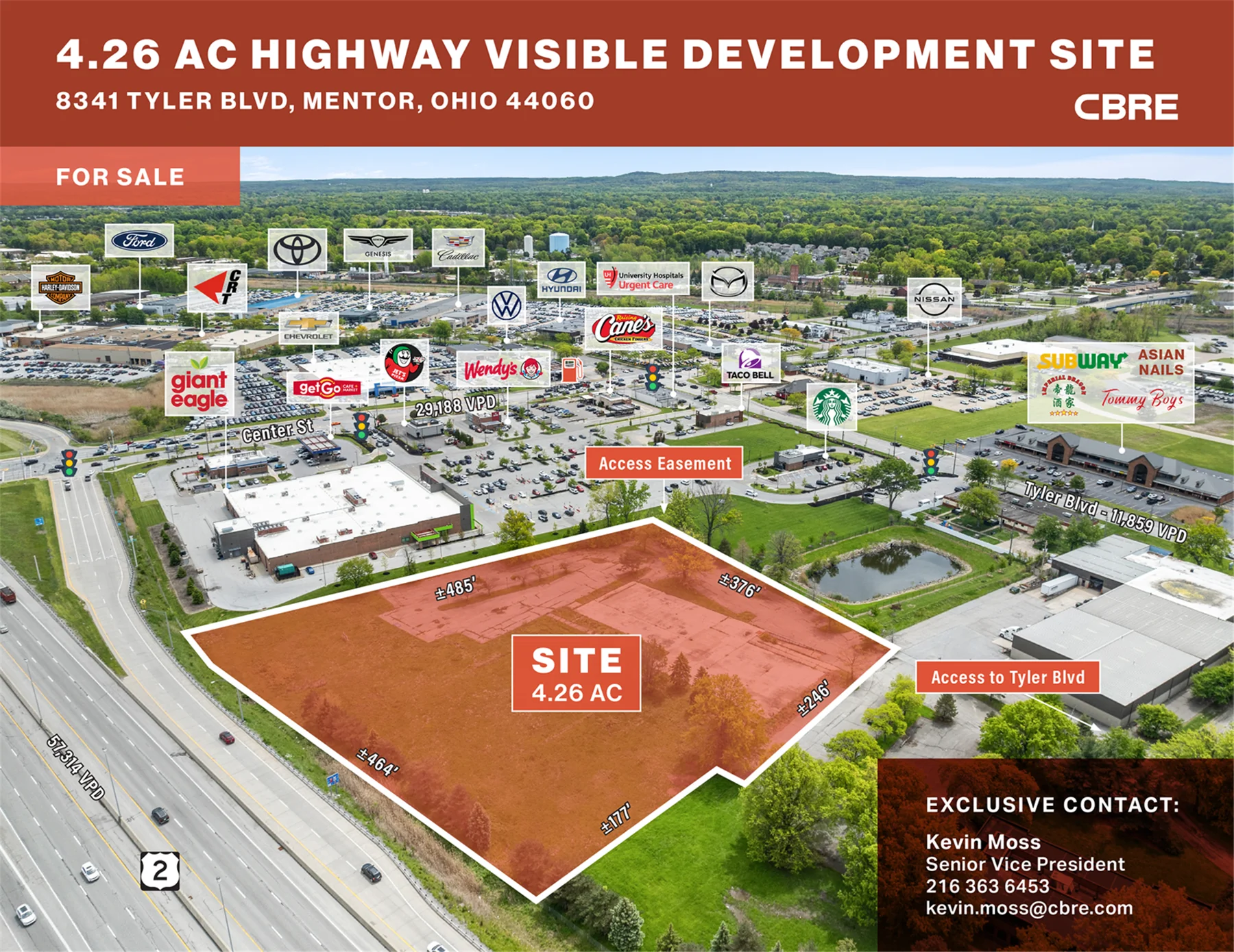 4.26 AC Highway Visible Development Site — Sale in Mentor, OH, photo 1 of 4