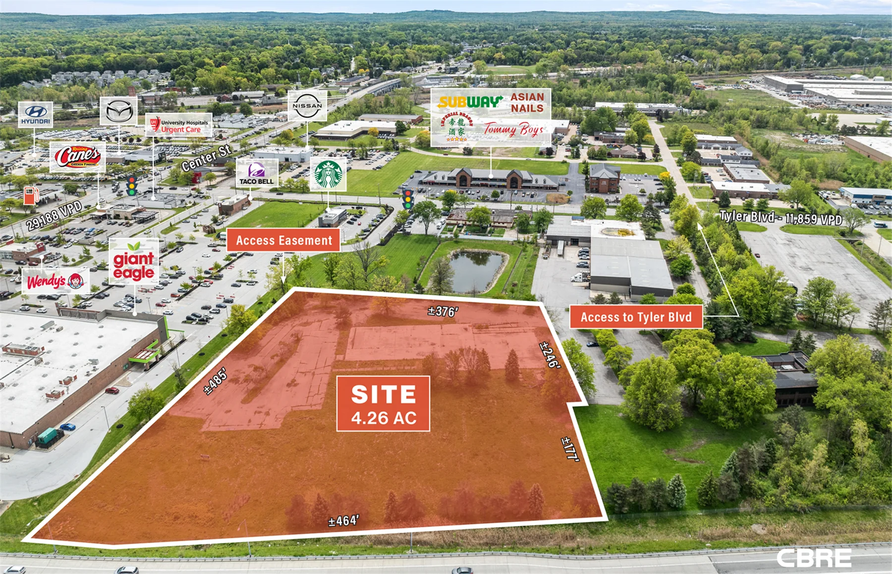 4.26 AC Highway Visible Development Site — Sale in Mentor, OH, photo 2 of 4