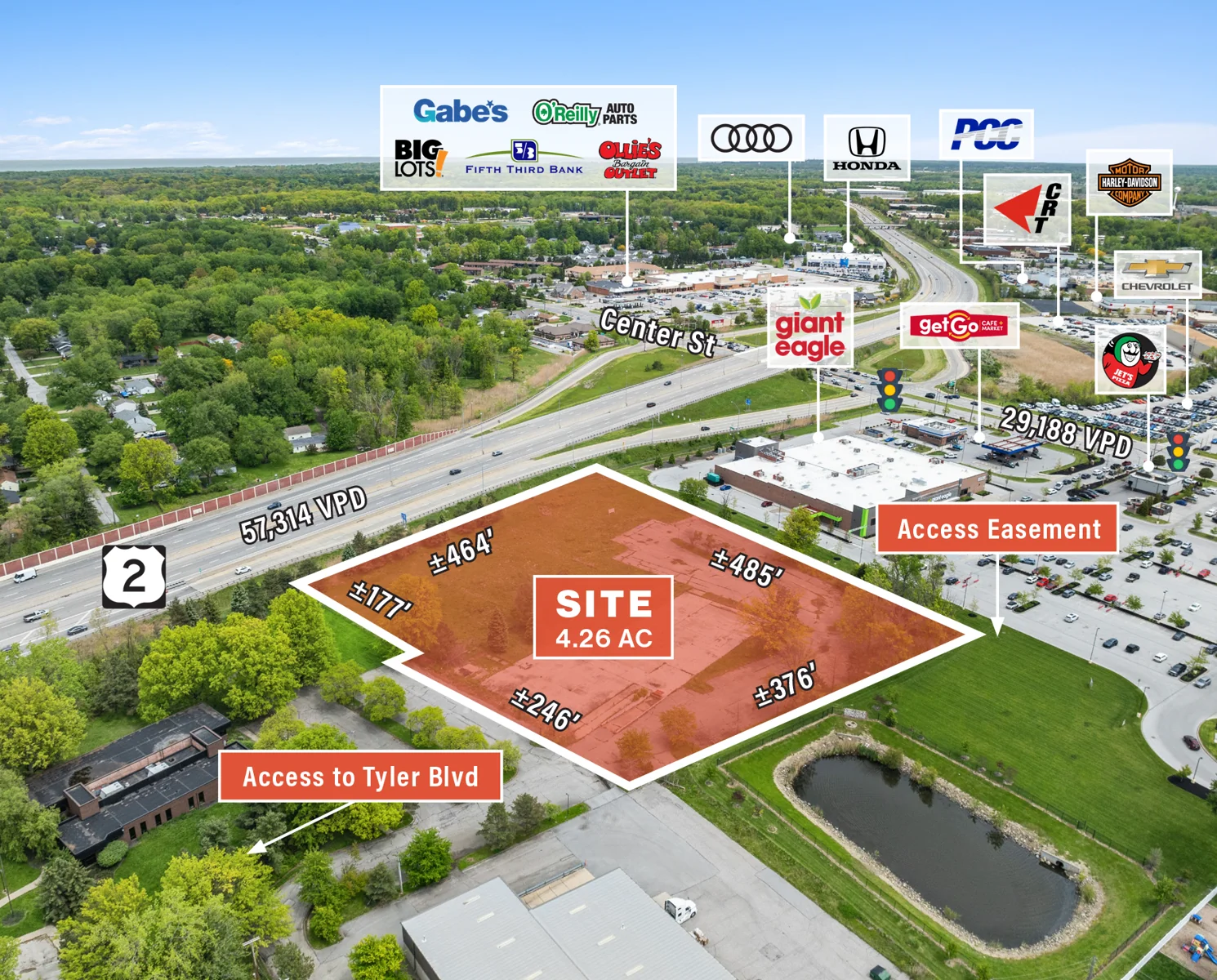 4.26 AC Highway Visible Development Site — Sale in Mentor, OH, photo 3 of 4