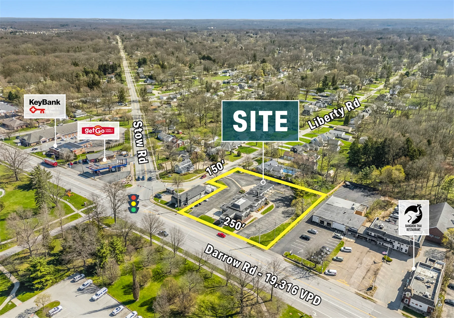 4,185 SF Freestanding Former Bank on 1.24 AC — Sale in Stow, OH, photo 3 of 4