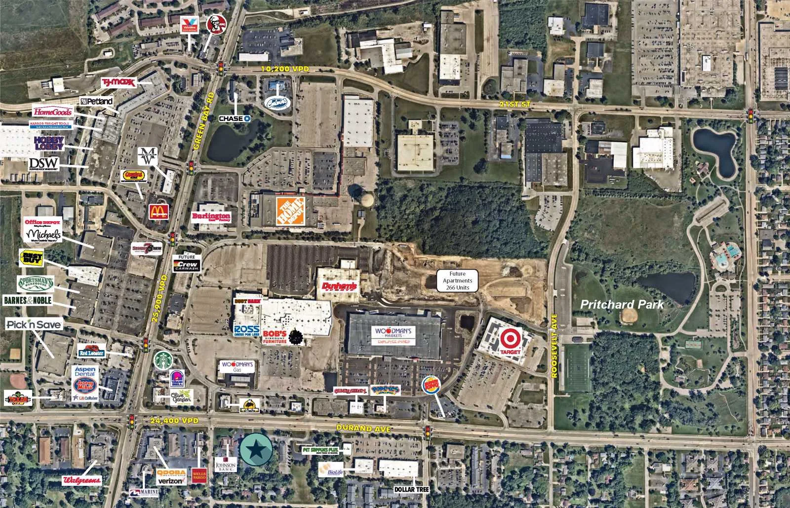 1.584 Acre Development Site Across from Regency Mall — Sale in Mount Pleasant, WI, photo 2 of 2