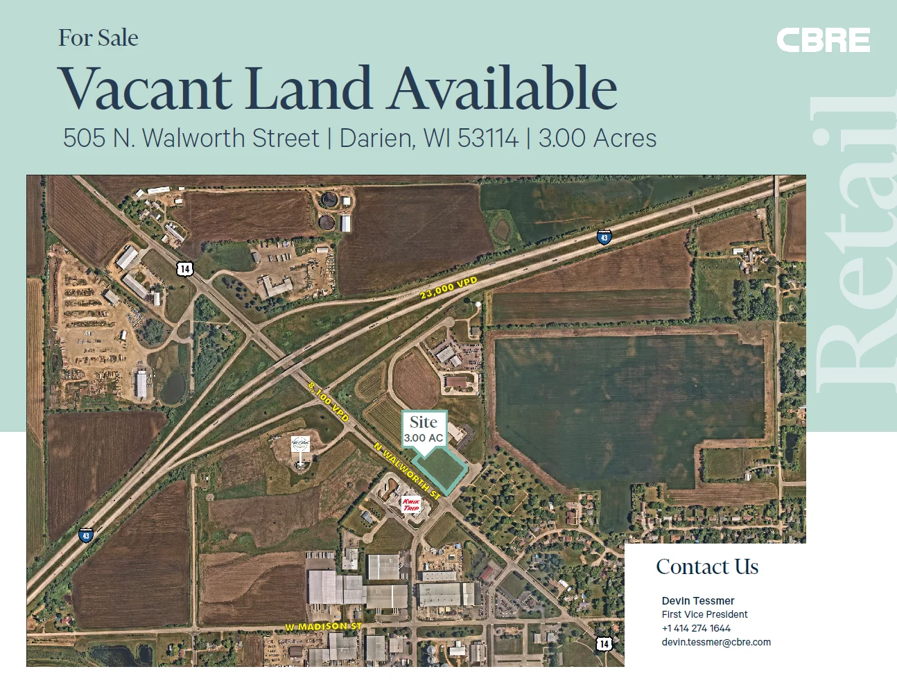 Vacant Land Available — Sale in Darien, WI, photo 1 of 2