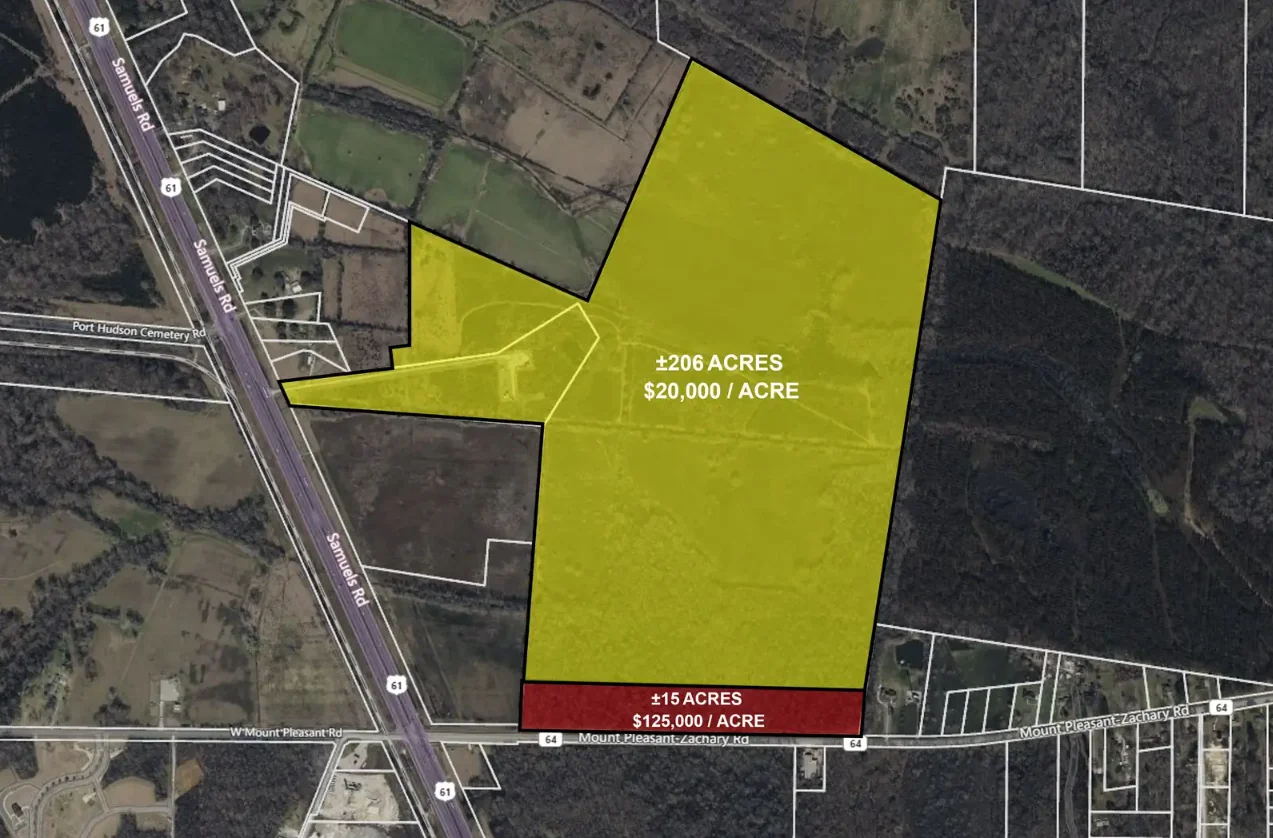 ±221 Acres for Sale — Sale in Zachary, LA, photo 1 of 7