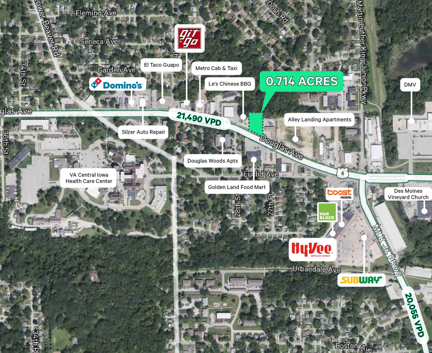 Land Parcel with Billboard Income — Sale in Des Moines, IA, photo 3 of 3