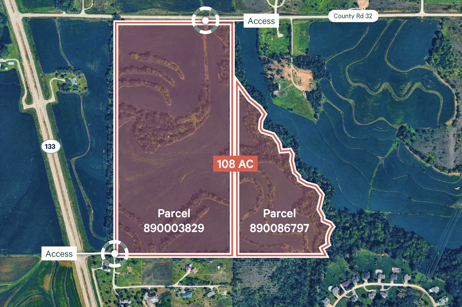 108 Acres | Blair Land | Two Parcels — Sale in Blair, NE, photo 2 of 3