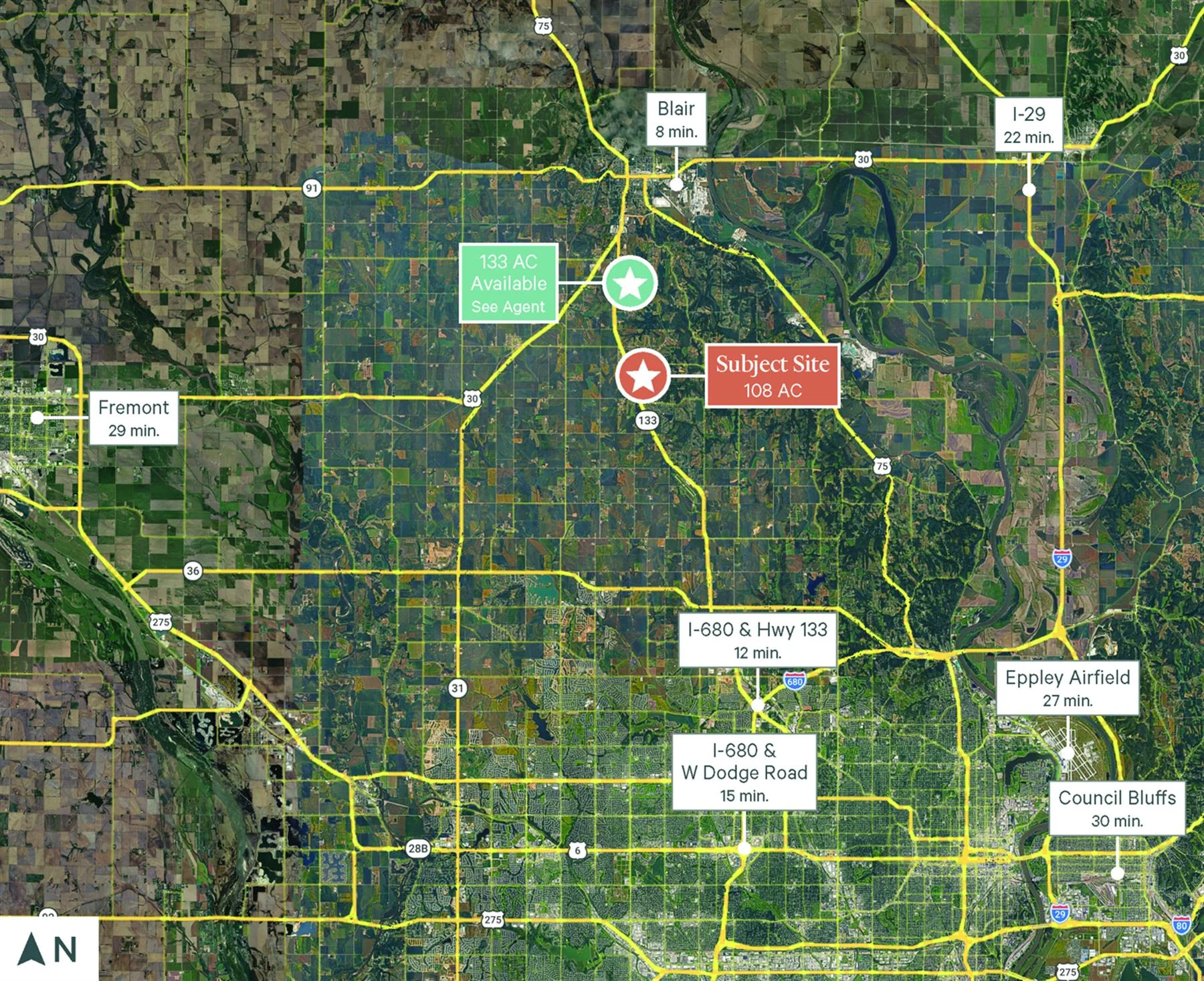 108 Acres | Blair Land | Two Parcels — Sale in Blair, NE, photo 3 of 3