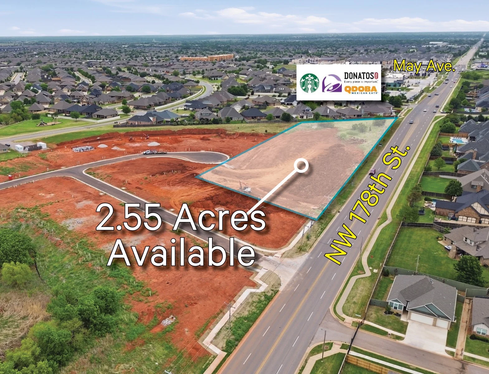 NW 178th Street Retail Land — Sale in Oklahoma City, OK, photo 1 of 3