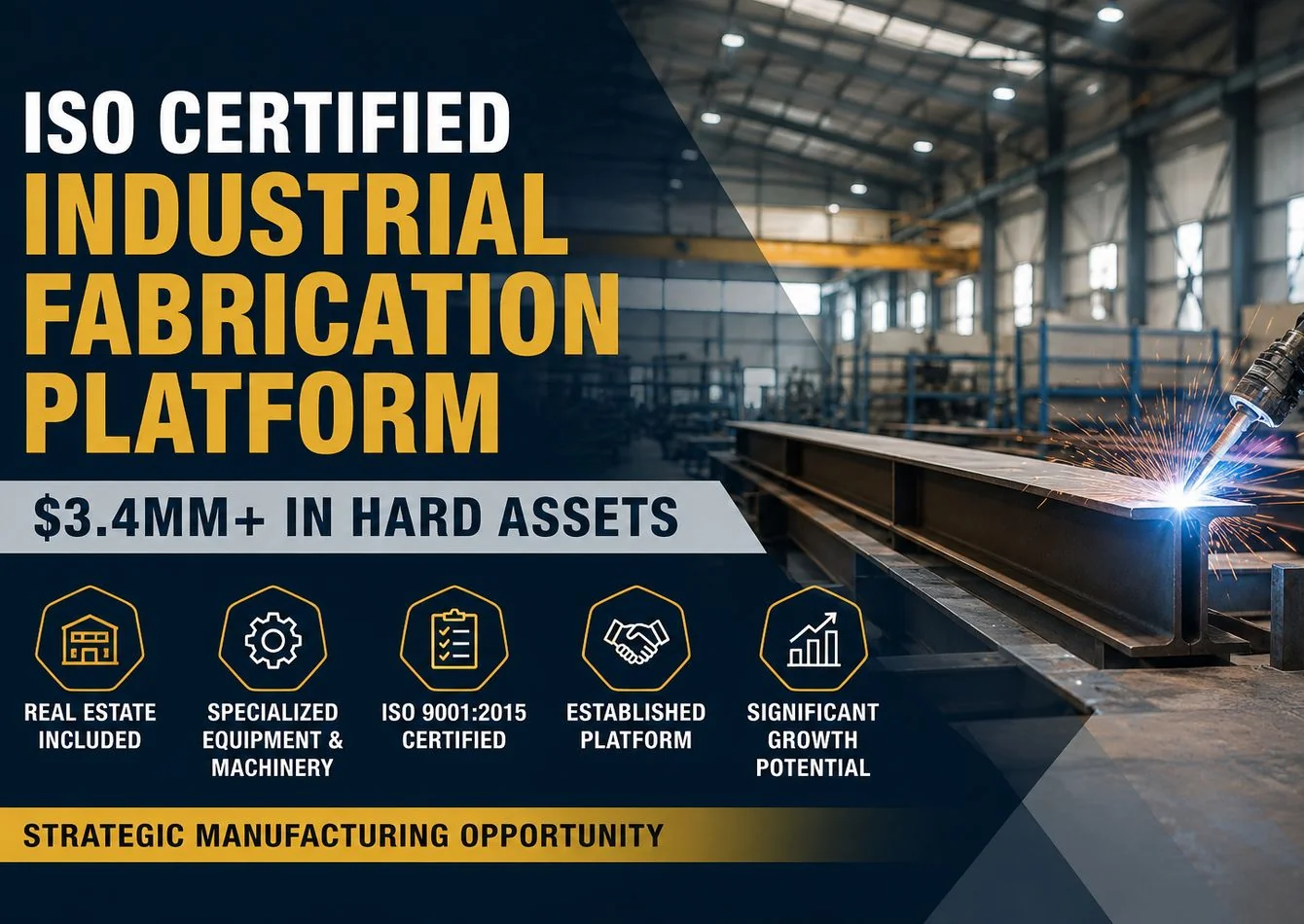 ISO Certified Industrial Fabrication Platform | $3.4MM+ in Hard Assets - other for sale in charleston, SC