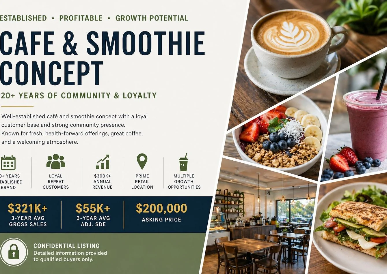 Coastal Café & Smoothie Concept | 20+ Yr Brand |… — Sale in Charleston, SC, photo 1 of 1