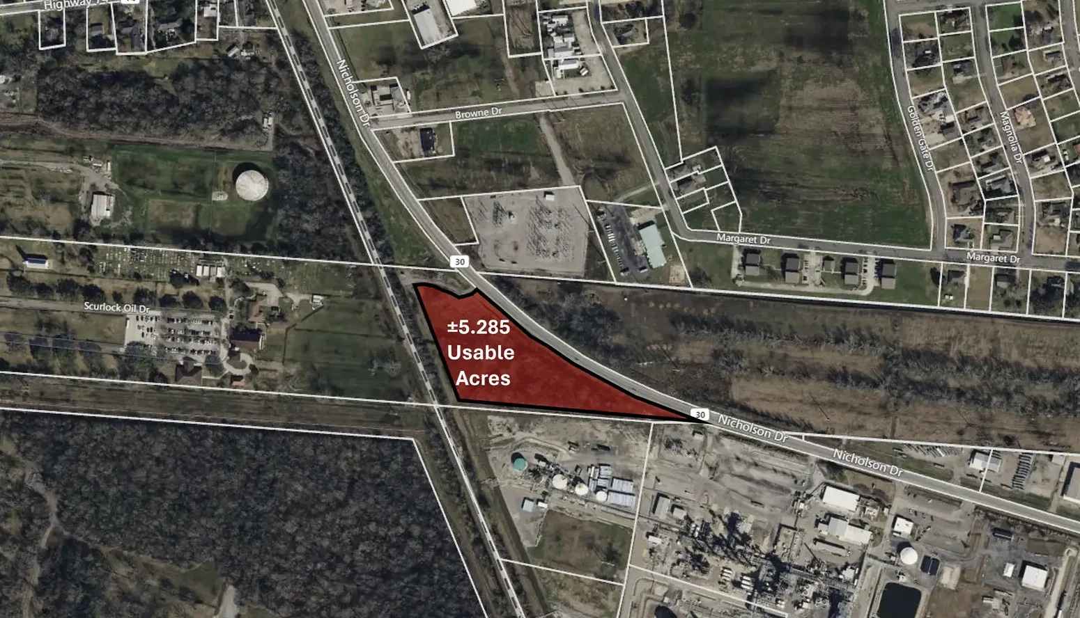 ±5.285 Acres for Sale on Hwy 30, St Gabriel - other for sale in saint gabriel, LA