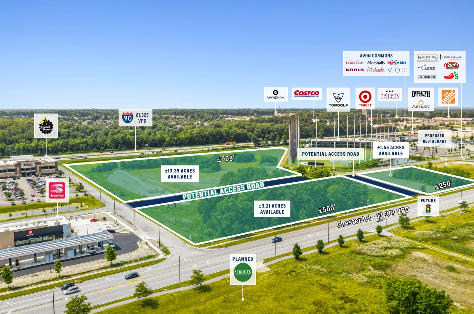 ±18.15 AC High Profile Development Site — Sale in Avon, OH, photo 3 of 6
