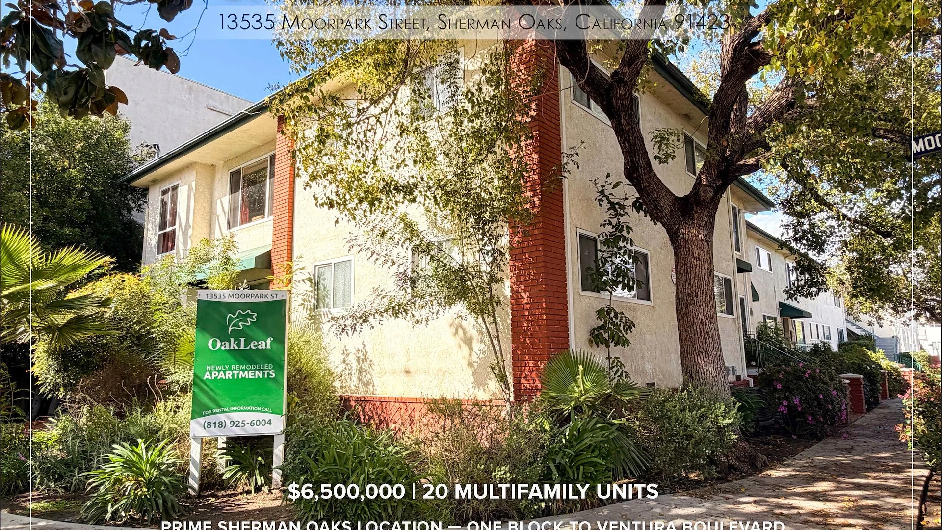 Oakleaf Apartments — Sale in Sherman Oaks, CA, photo 1 of 2