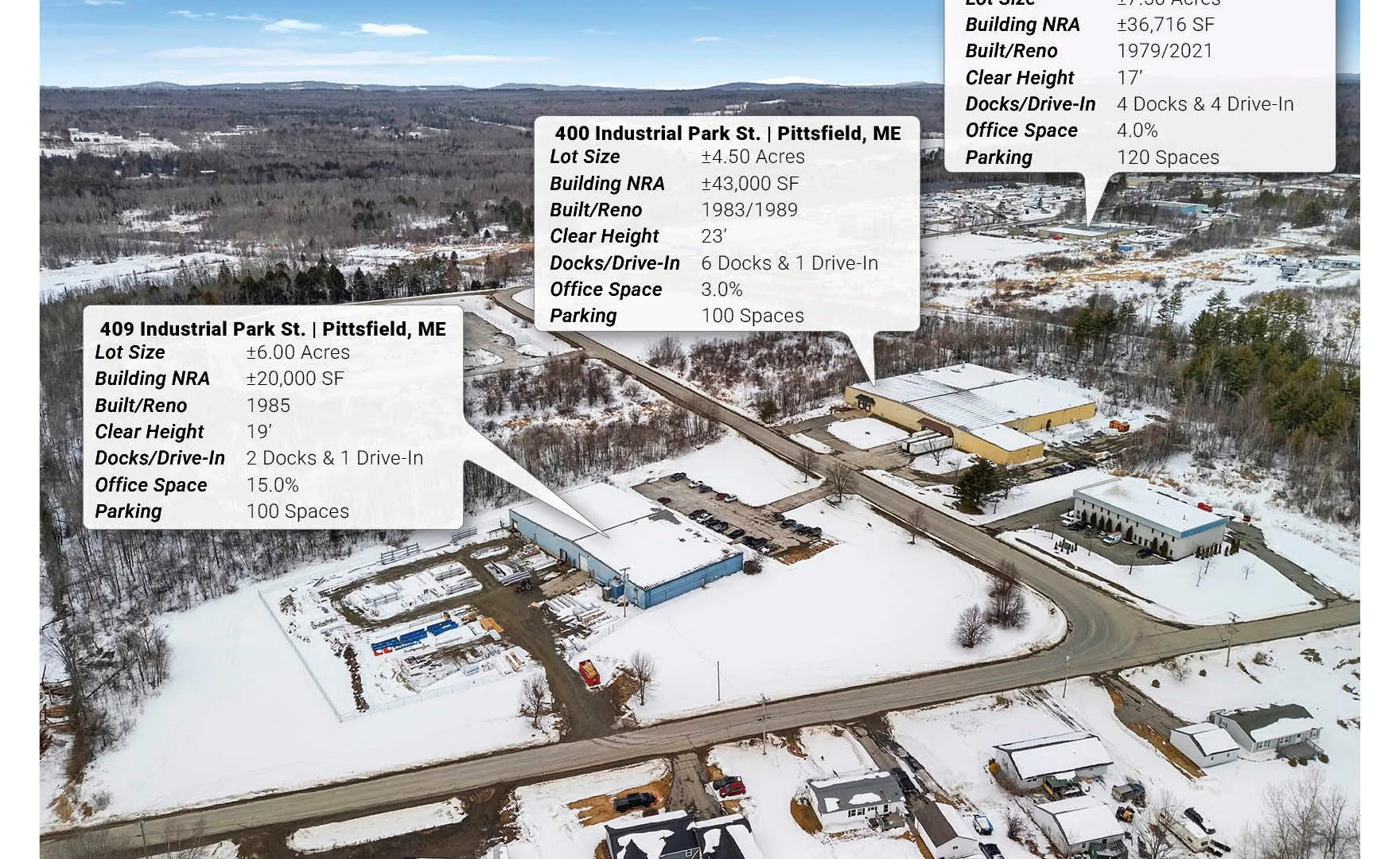 202 Industrial Park St - industrial for sale in pittsfield, ME
