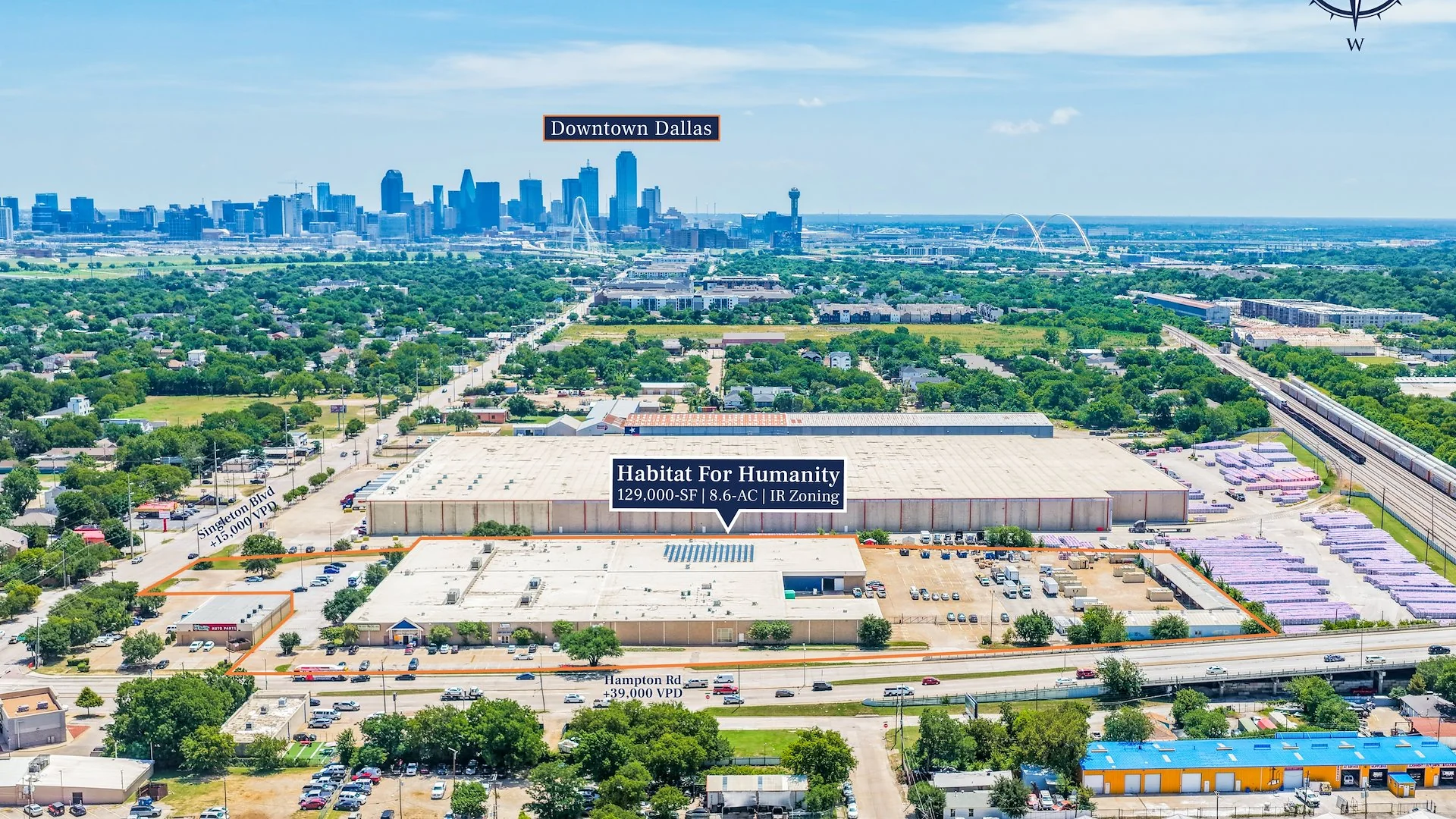 NNN Investment / Hampton-Singleton Urban Covered Land… — Sale in Dallas, TX, photo 1 of 5