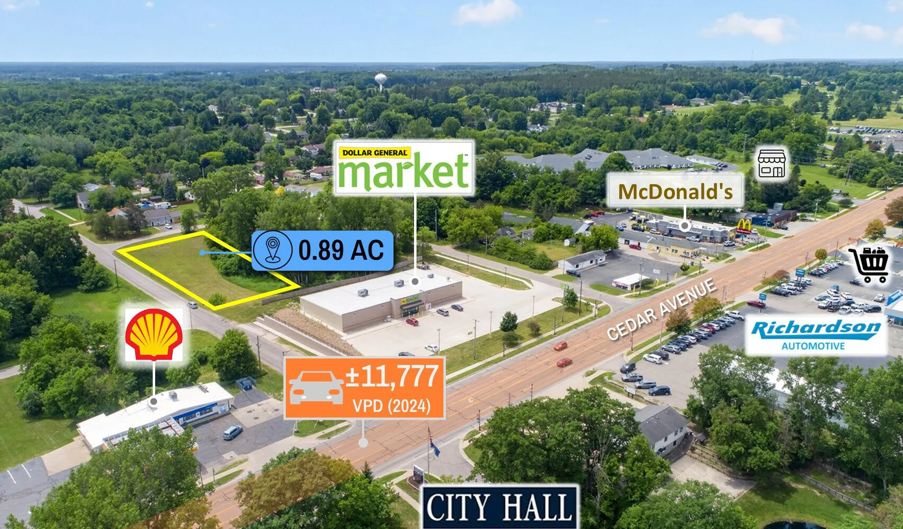 $1 Auction – 0.89 Acre Parcel | Dollar General Market… — Sale in Gladwin, MI, photo 1 of 8
