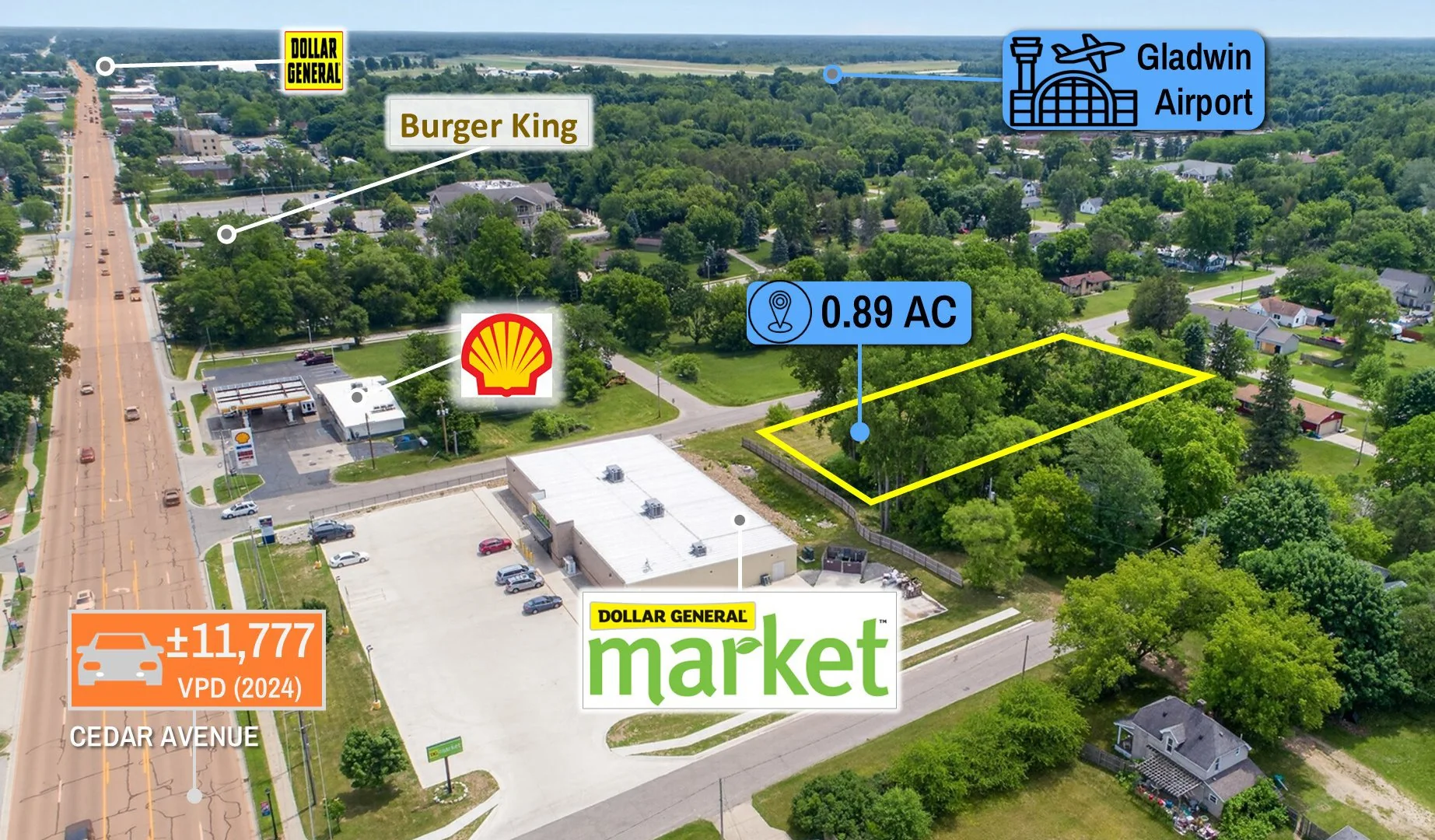 $1 Auction – 0.89 Acre Parcel | Dollar General Market… — Sale in Gladwin, MI, photo 3 of 8