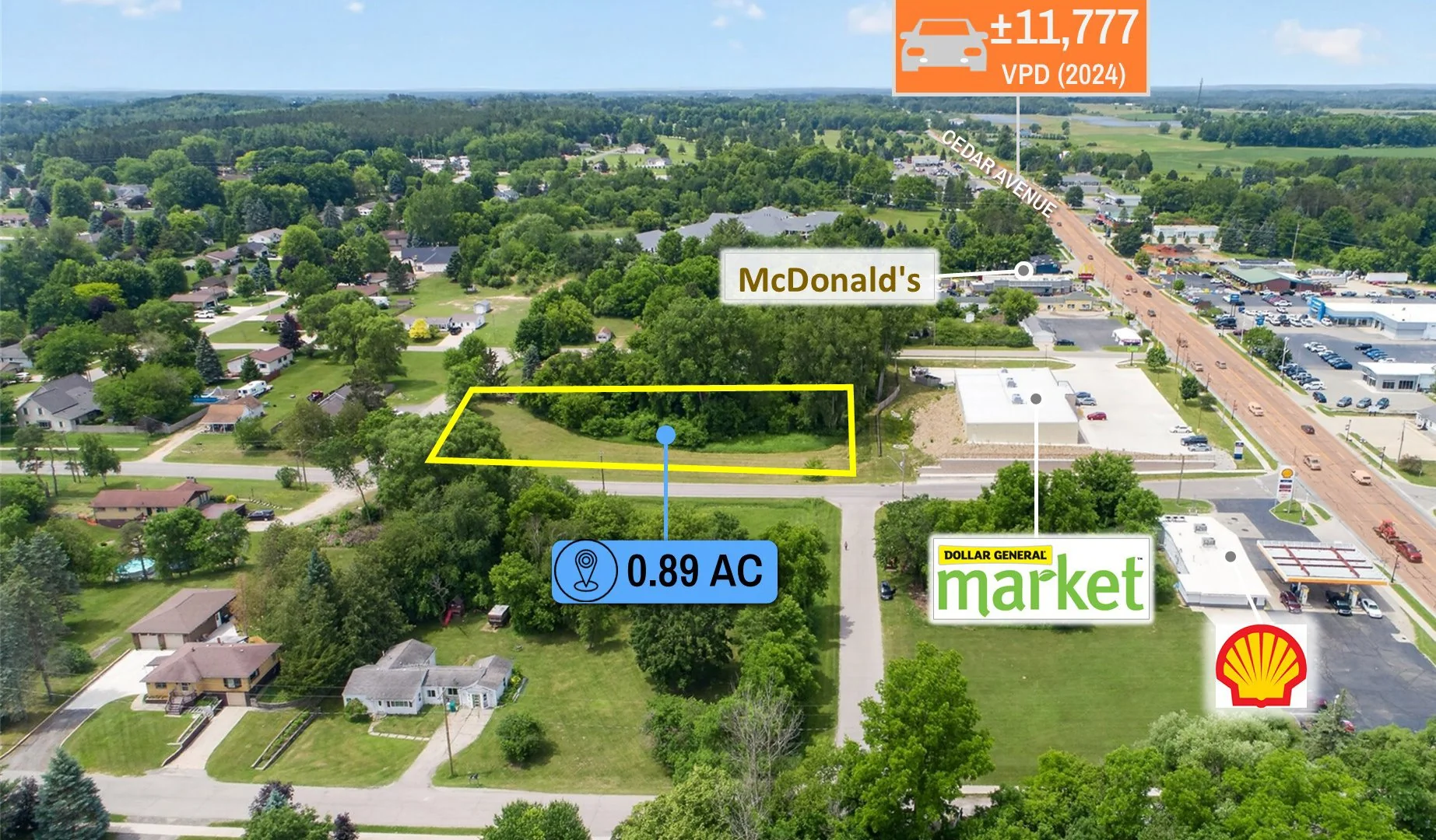 $1 Auction – 0.89 Acre Parcel | Dollar General Market… — Sale in Gladwin, MI, photo 4 of 8