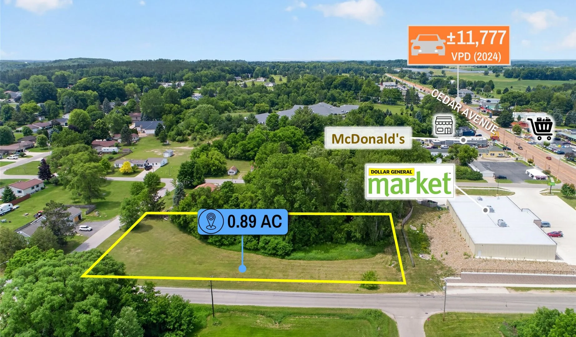 $1 Auction – 0.89 Acre Parcel | Dollar General Market… — Sale in Gladwin, MI, photo 7 of 8