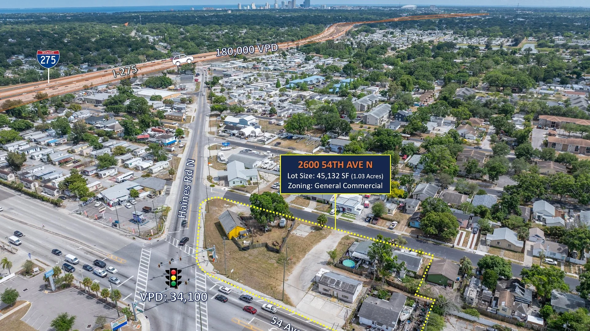 Signalized Corner in North St. Petersburg | Direct… — Sale in St. Petersburg, FL, photo 3 of 6