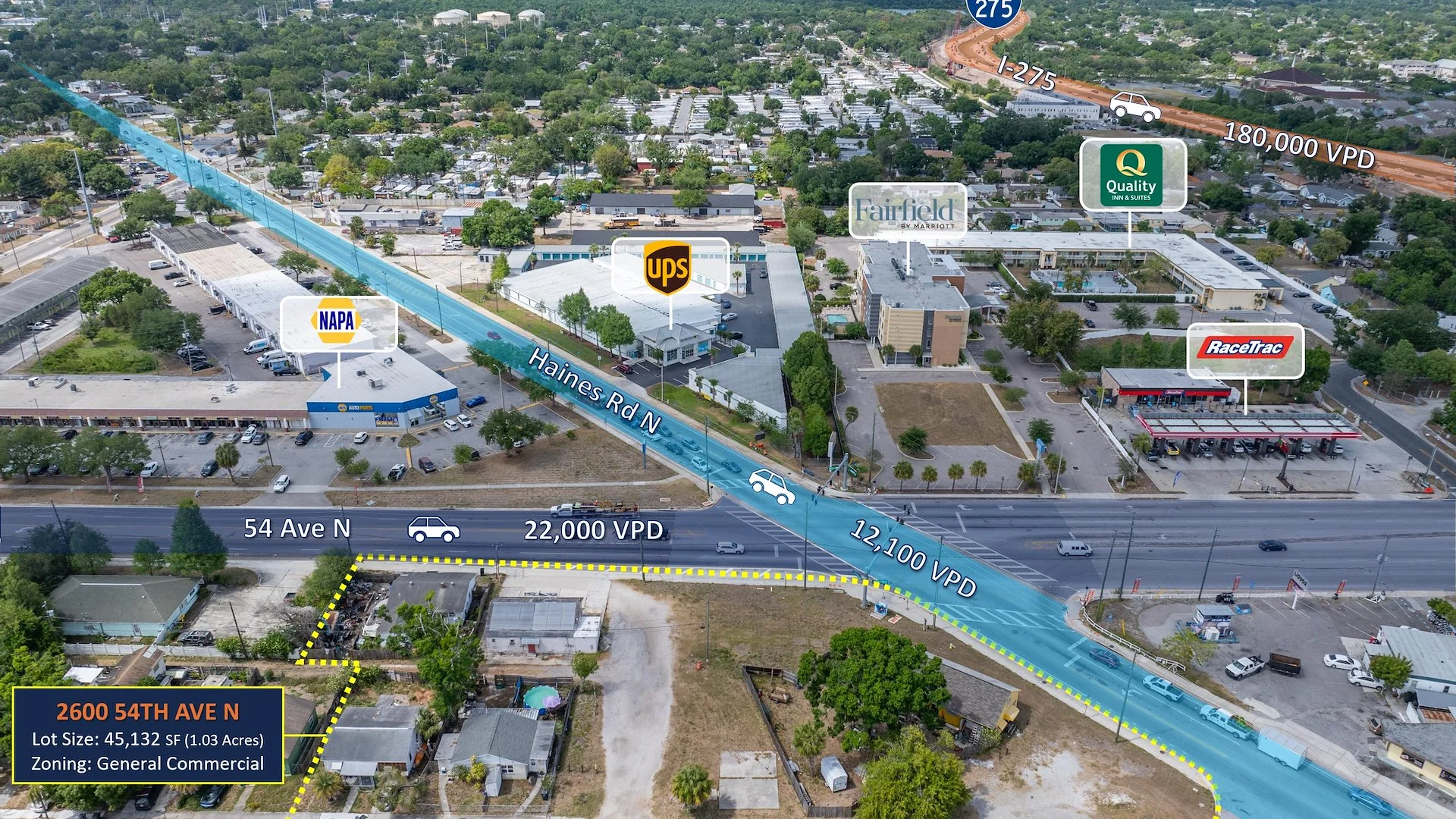 Signalized Corner in North St. Petersburg | Direct… — Sale in St. Petersburg, FL, photo 4 of 6