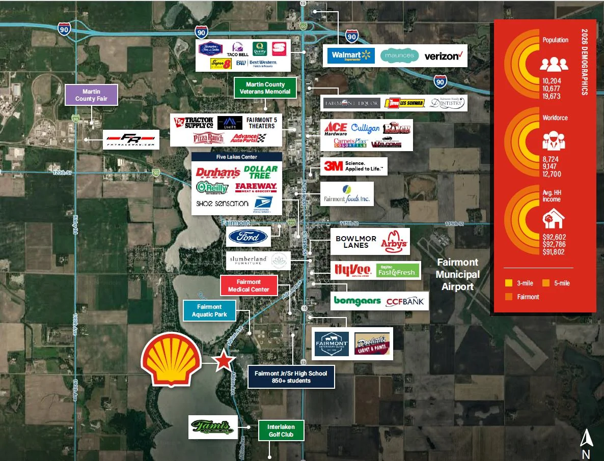 Shell Gas Station | Absolute-NNN Lease | ±19 Years… — Sale in Fairmont, MN, photo 3 of 3