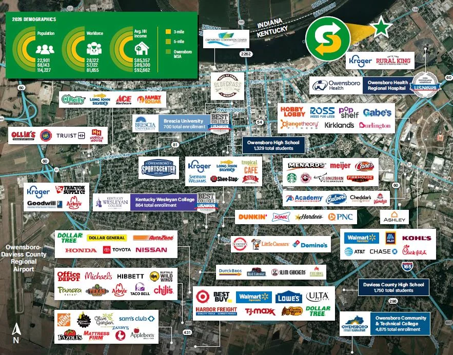 Subway | New 15-Yr Abs NNN | HNW Personal Guaranty |… — Sale in Owensboro, KY, photo 3 of 3
