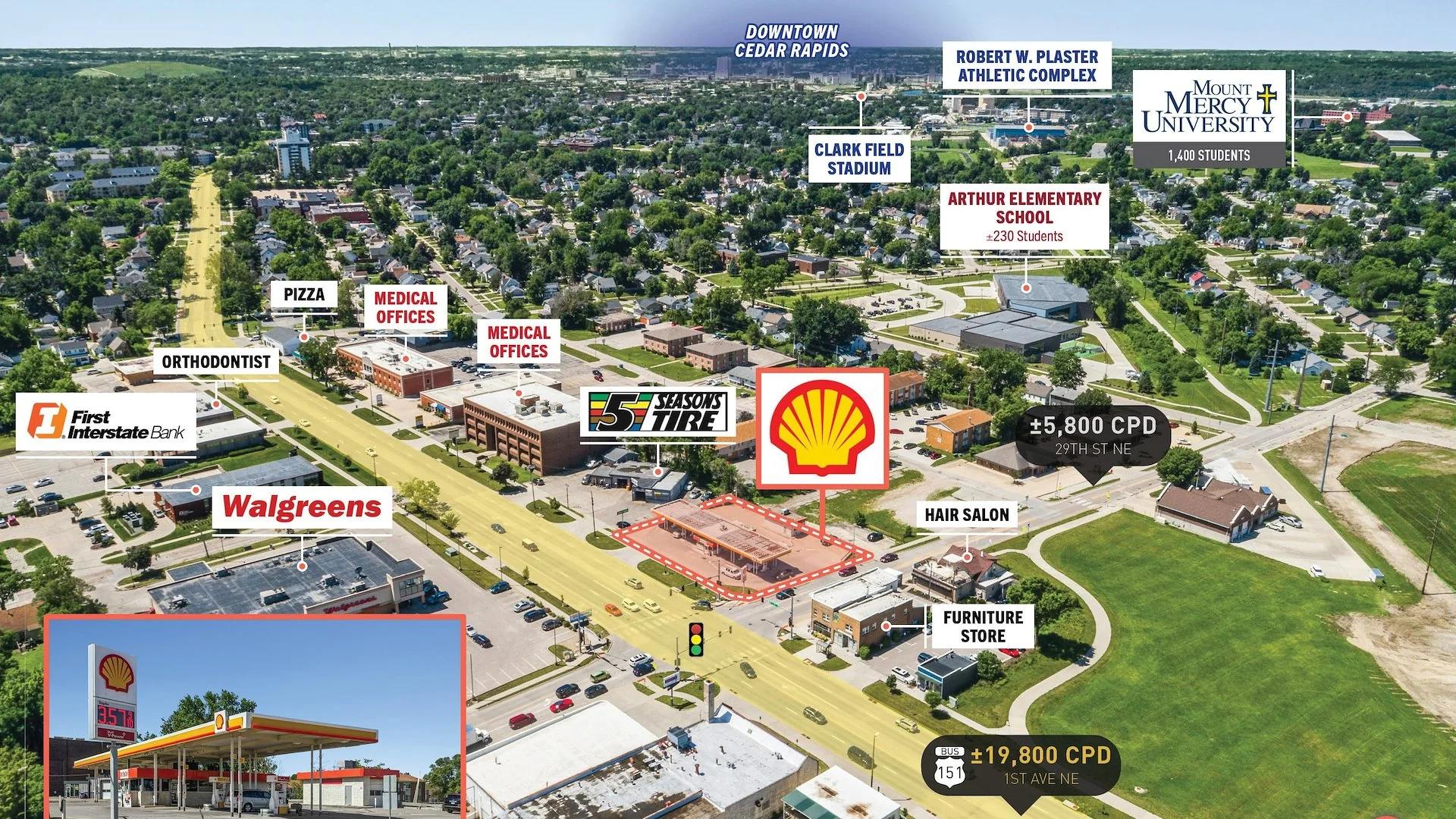 Shell | Business & Real Estate — Sale in Cedar Rapids, IA, photo 1 of 4
