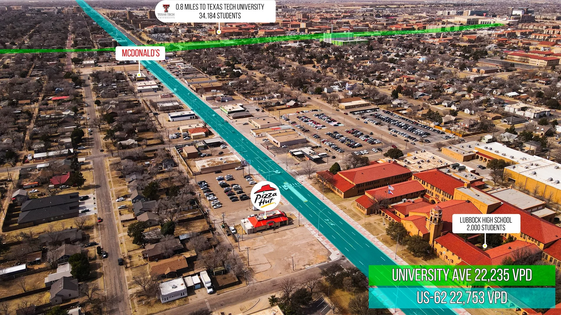 Former Pizza Hut Drive Thru | Lubbock, TX (Texas Tech… — Sale in Lubbock, TX, photo 1 of 2