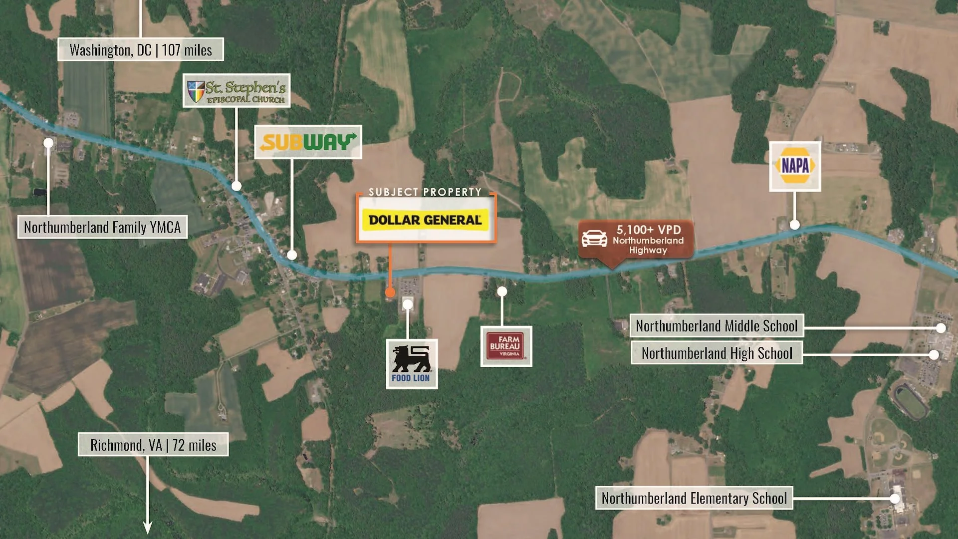 Dollar General | 12+ Years | Low Rent — Sale in Heathsville, VA, photo 3 of 3