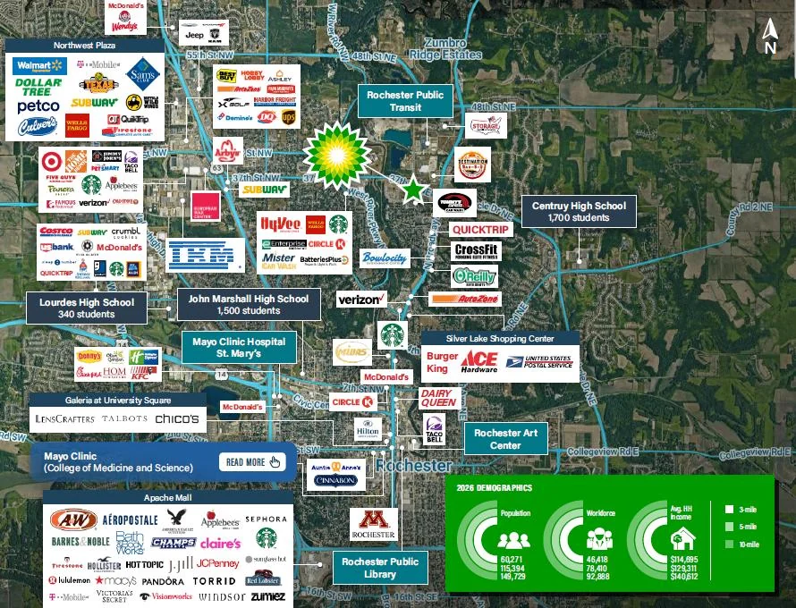 BP Gas Station | Absolute-NNN Lease | ±19 Years… — Sale in Rochester, MN, photo 2 of 3