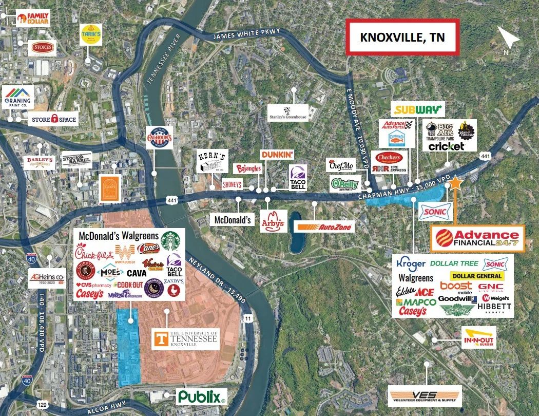 NNN Advance Financial w/ Additional Billboard Income… — Sale in Knoxville, TN, photo 4 of 5