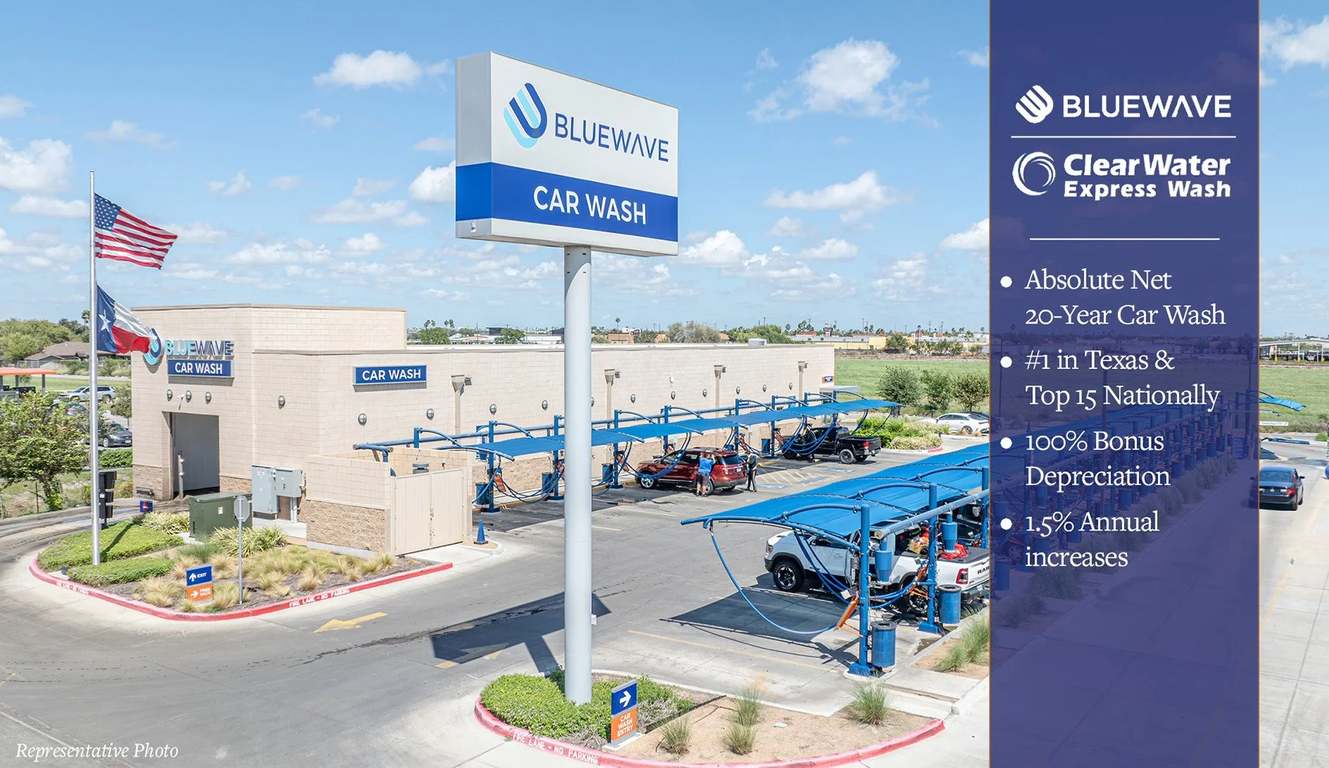 Bluewave Express Wash 1 Texas Operator 20Yr Abs Net… — Sale in Harlingen (Rio Grande Valley), TX, photo 1 of 1