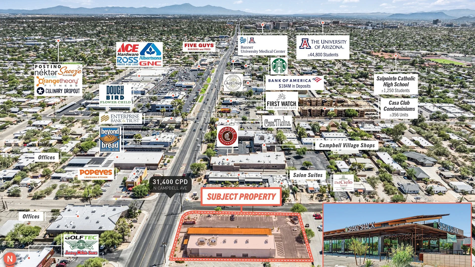 Shake Shack Anchored 3 Tenant Nnn Corridor To Banner… — Sale in Tucson, AZ, photo 1 of 1
