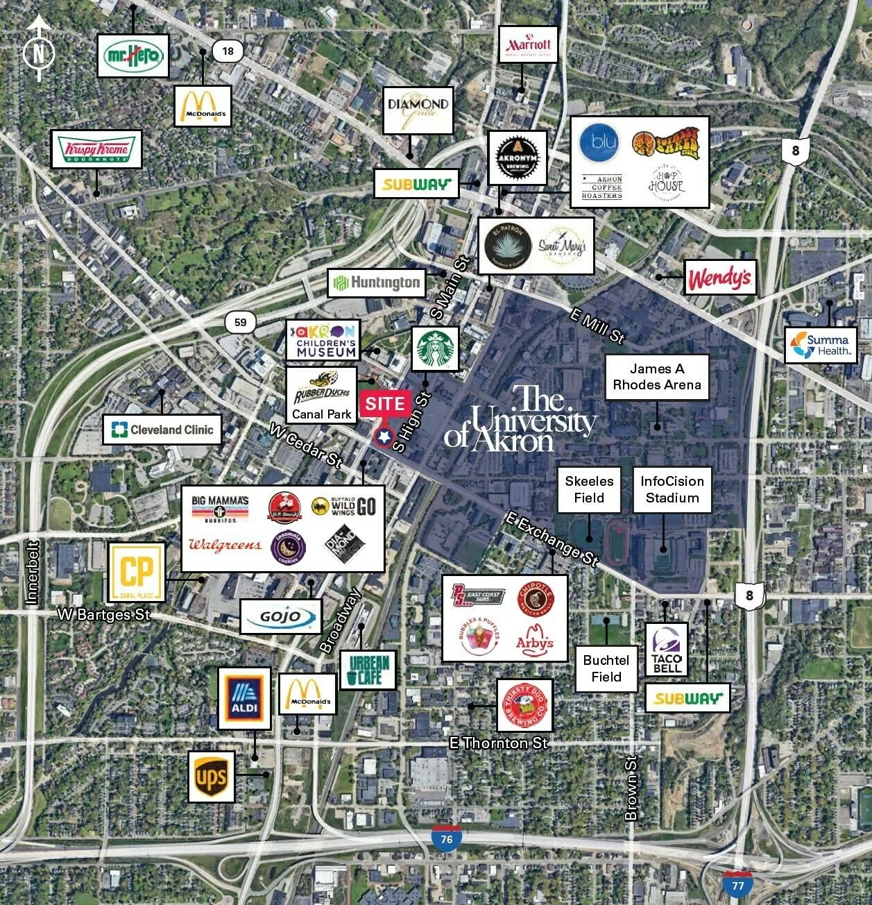 Prime .2455 Acre Corner Parking Lot — Sale in Akron, OH, photo 2 of 2