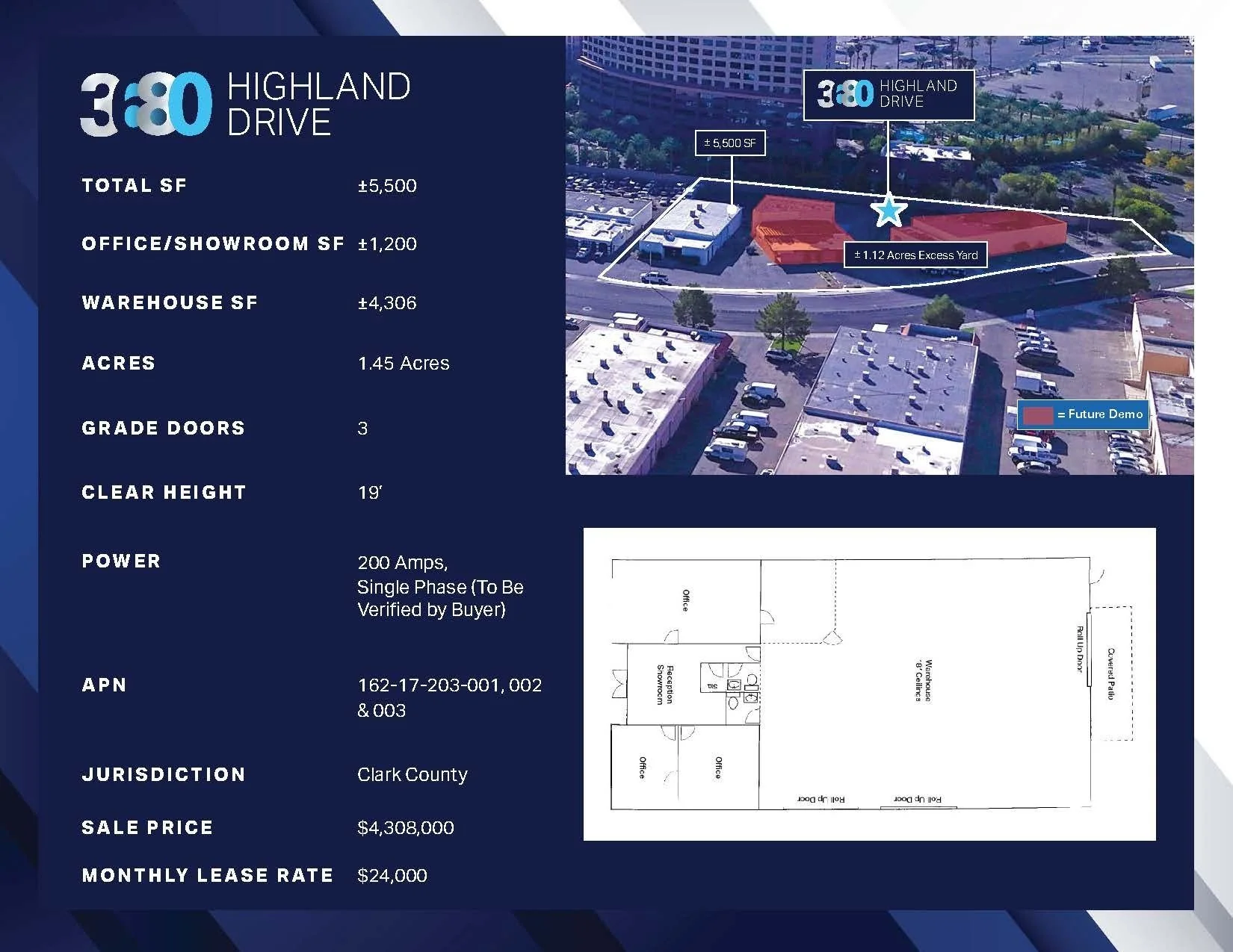 3680 Highland is a ±5,500 SF Industrial Building on… — Lease in Las Vegas, NV, photo 2 of 8