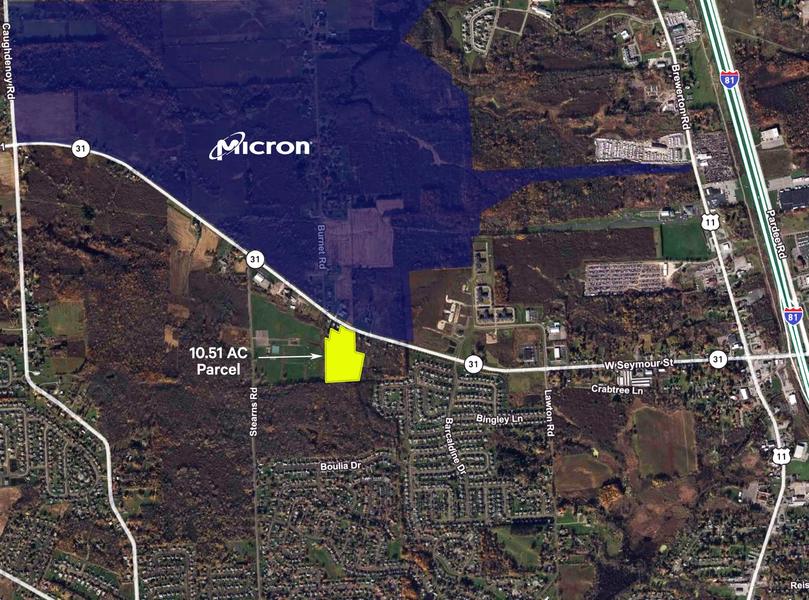 NY State Route 31, Land across from Micron — Sale in Clay, NY, photo 1 of 4