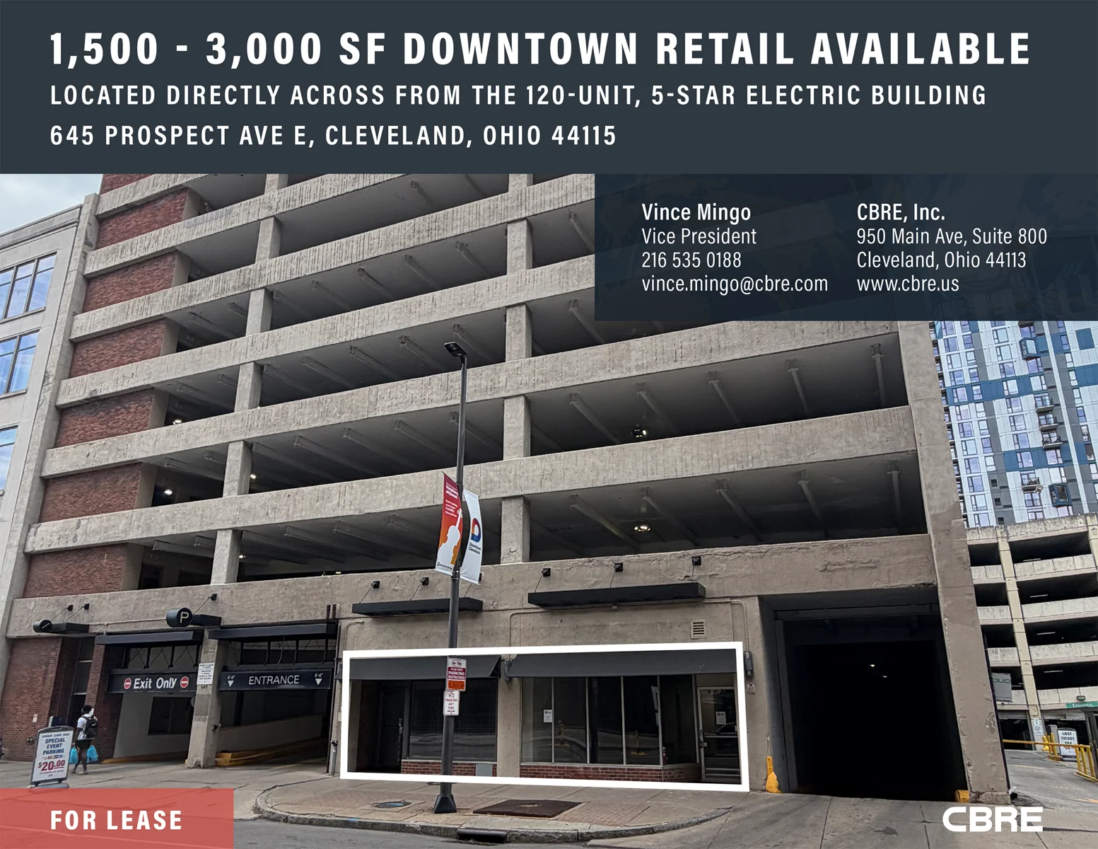 1,500-3,000 SF Downtown Retail Available — Lease in Cleveland, OH, photo 1 of 7