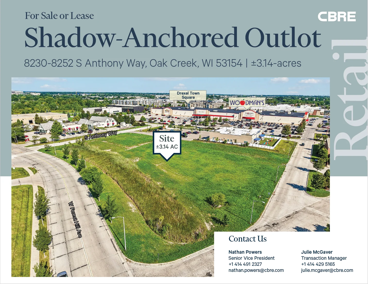 Shadow-Anchored Outlot — Sale in Oak Creek, WI, photo 1 of 8