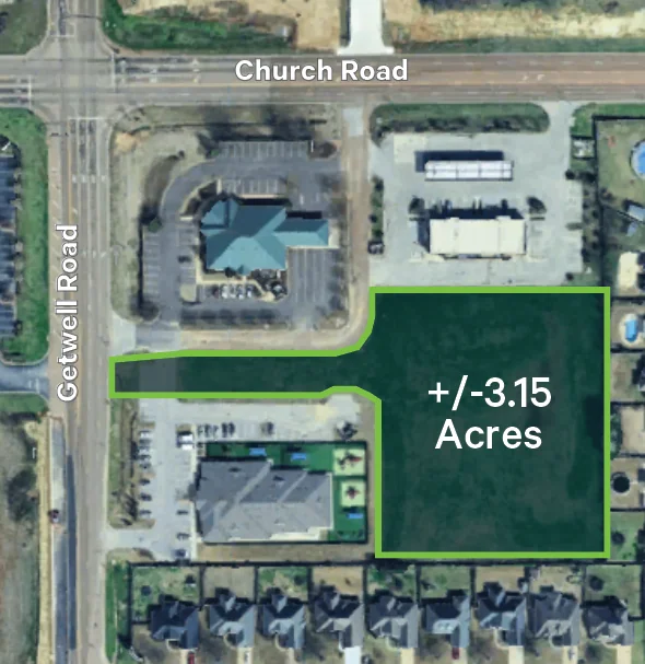3.15 Acre Commercial Lot Available — Sale in Southaven, MS, photo 1 of 1