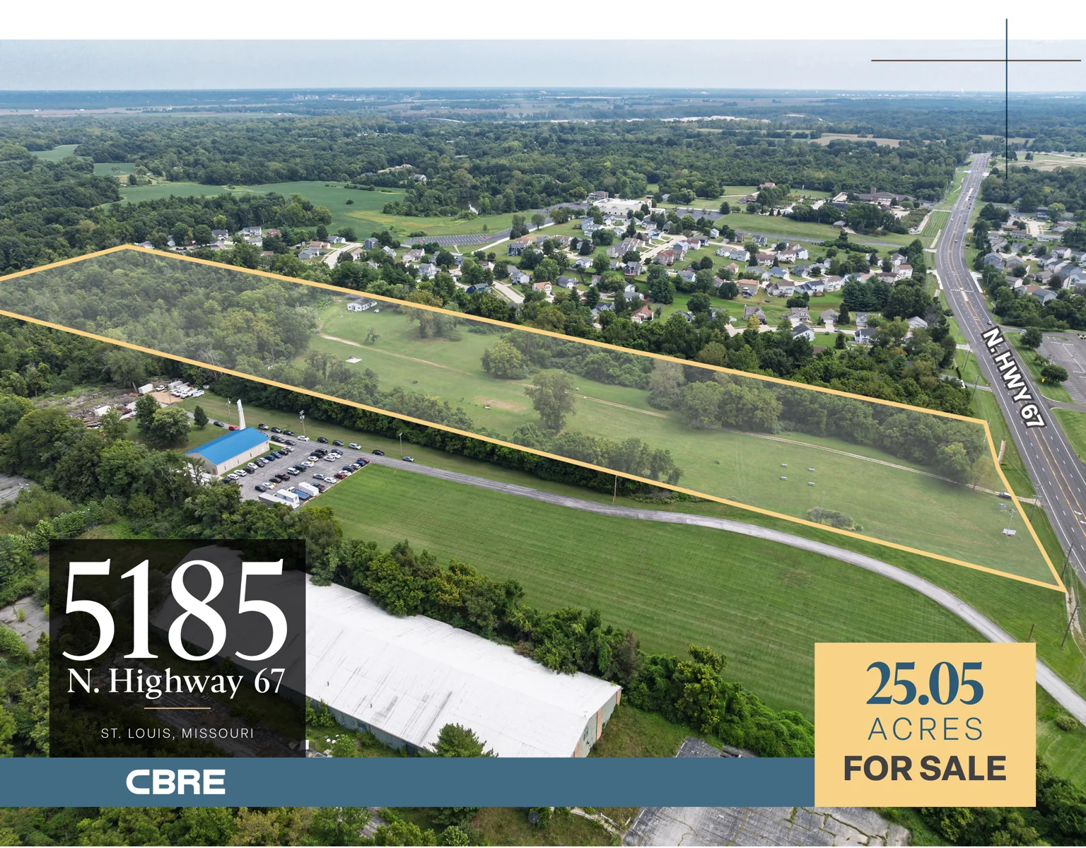 25.05 Acres at 5185 N Hwy 67 — Sale in Florissant, MO, photo 1 of 5