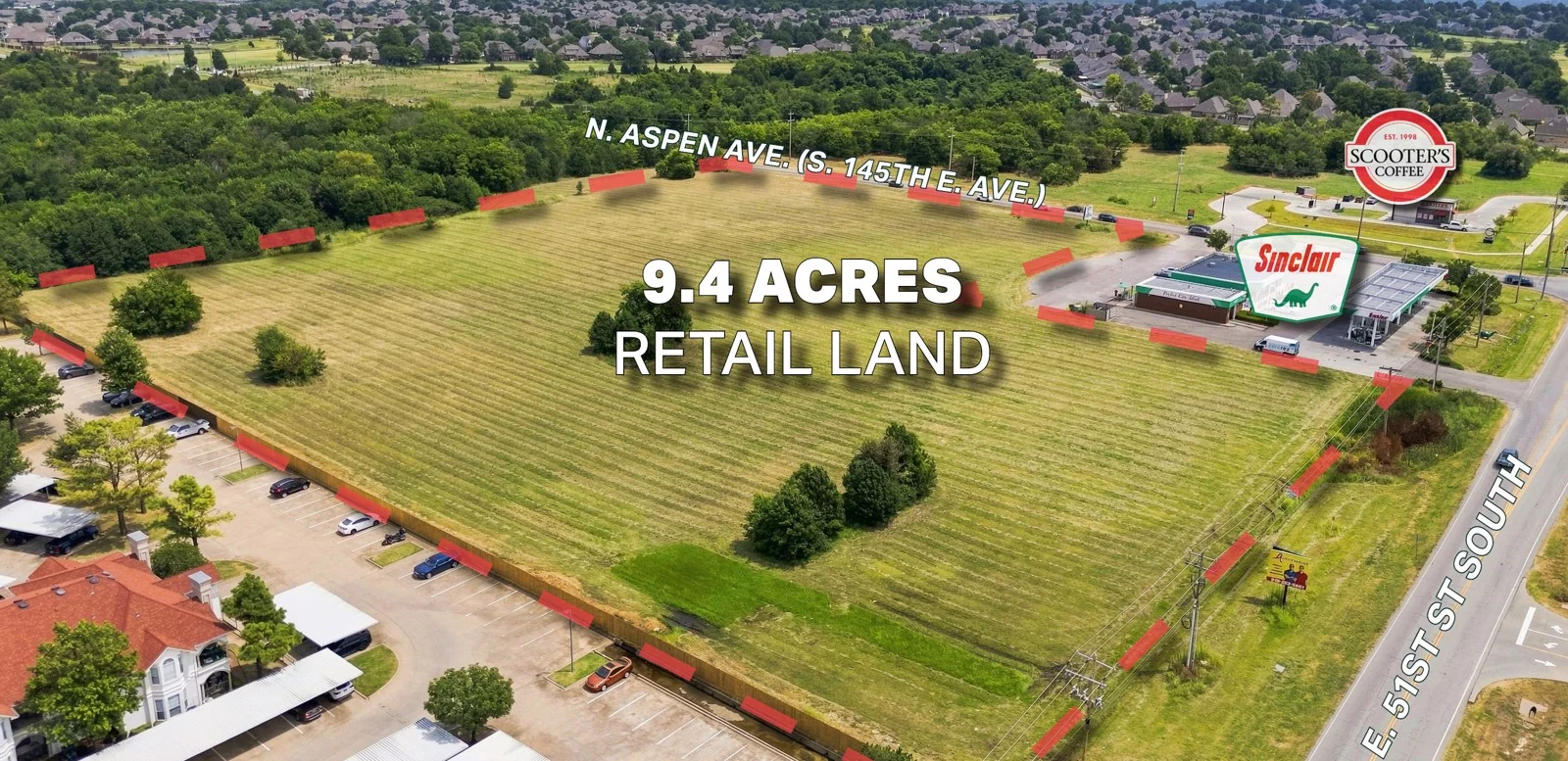 51st & 145th Development Land - land for sale in broken arrow, OK