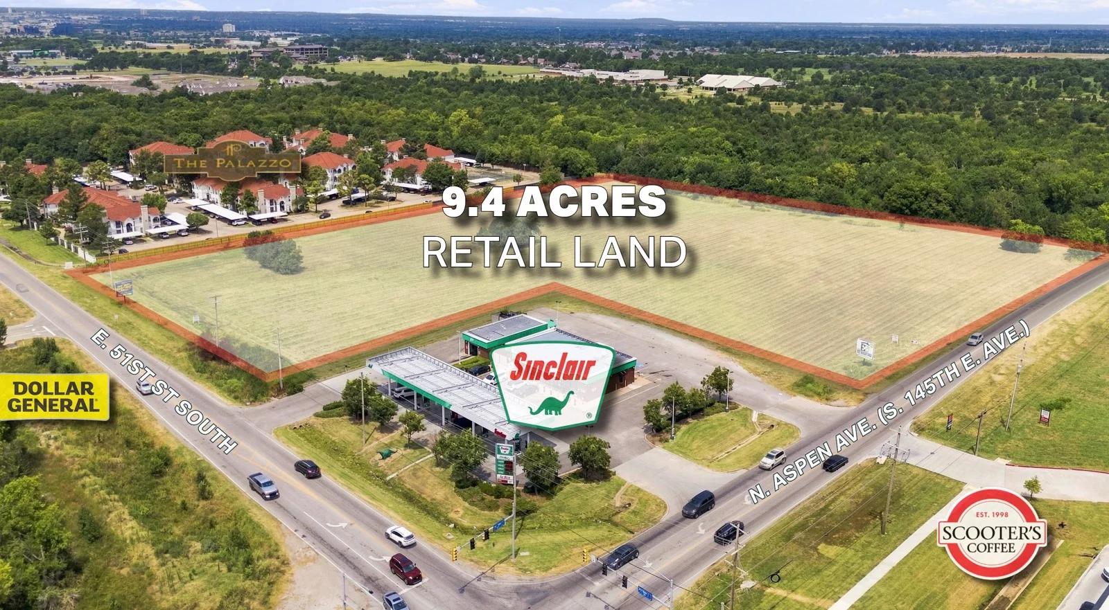 51st & 145th Development Land — Sale in Broken Arrow, OK, photo 2 of 2