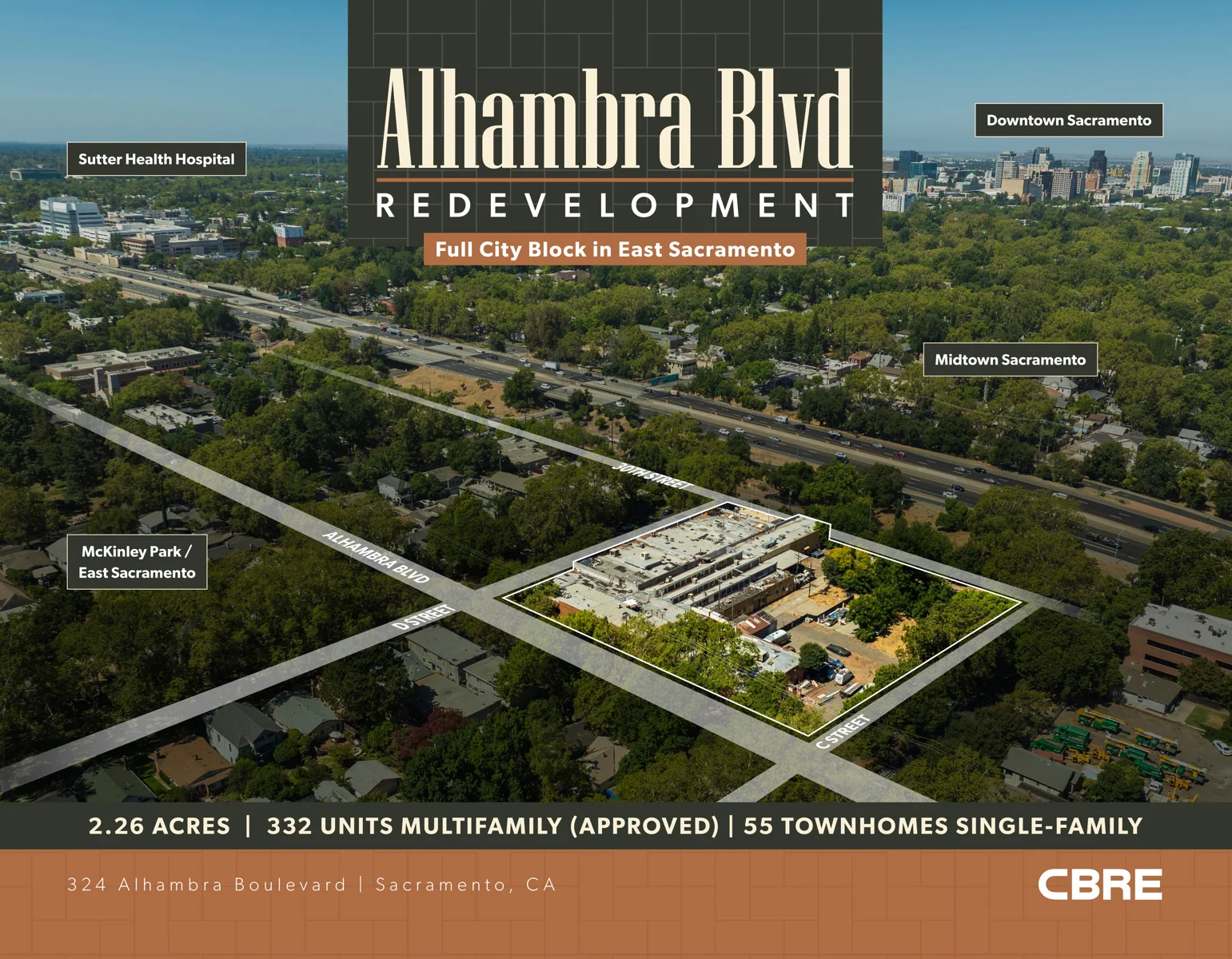 Alhambra Blvd Redevelopment - mixed use for sale in sacramento, CA