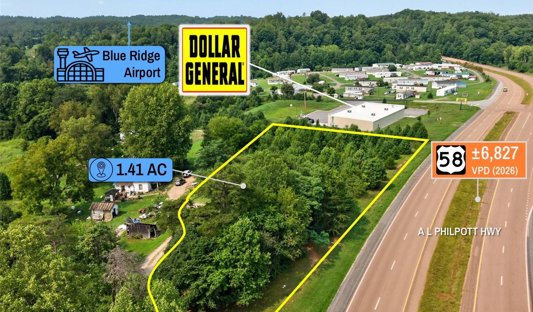 $1 Auction – 1.41 Acre Parcel | Dollar General… — Sale in Spencer, VA, photo 4 of 8