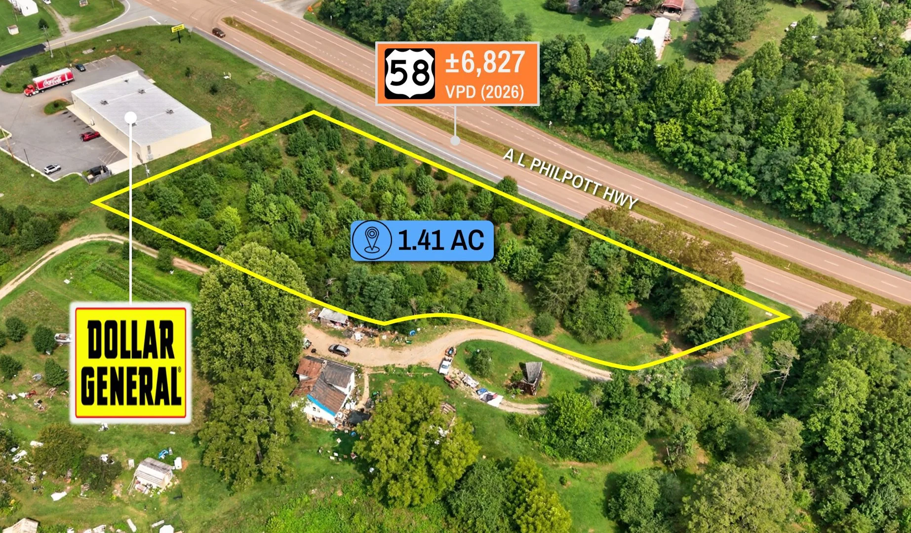 $1 Auction – 1.41 Acre Parcel | Dollar General… — Sale in Spencer, VA, photo 6 of 8
