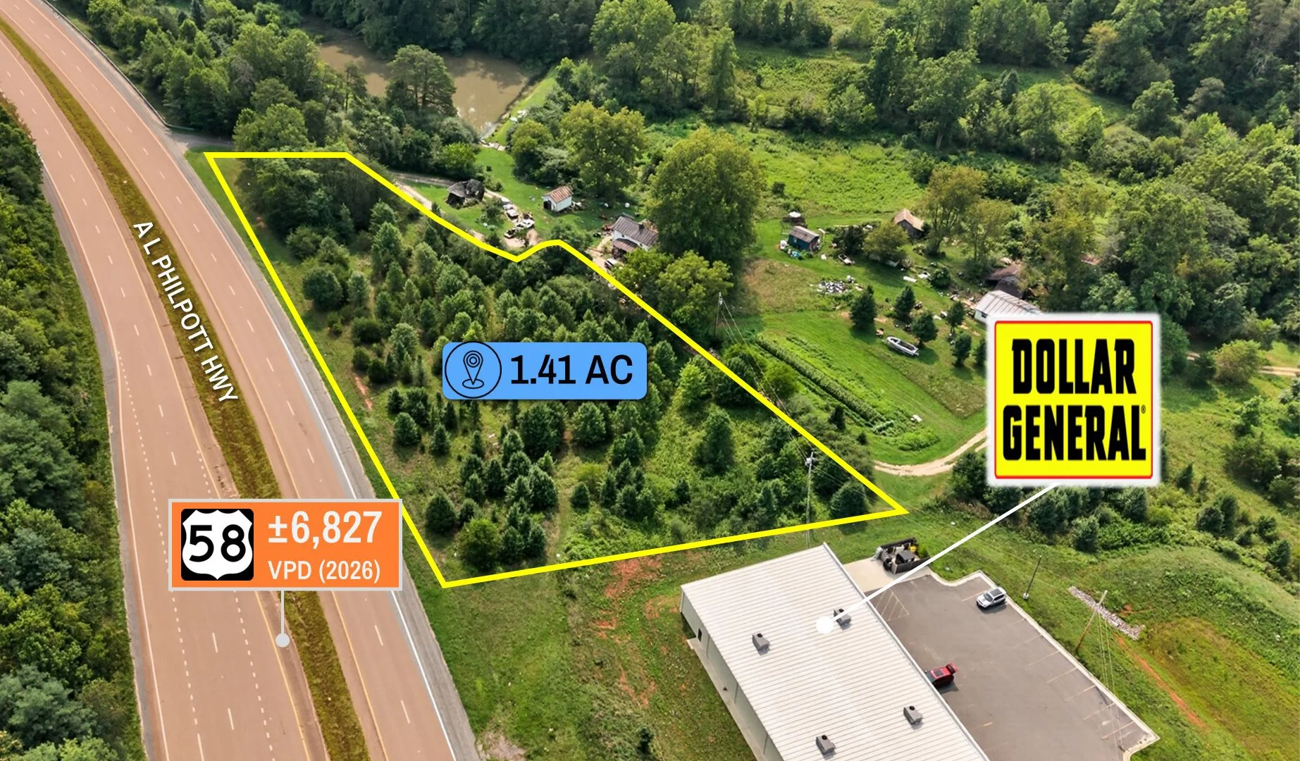 $1 Auction – 1.41 Acre Parcel | Dollar General… — Sale in Spencer, VA, photo 7 of 8