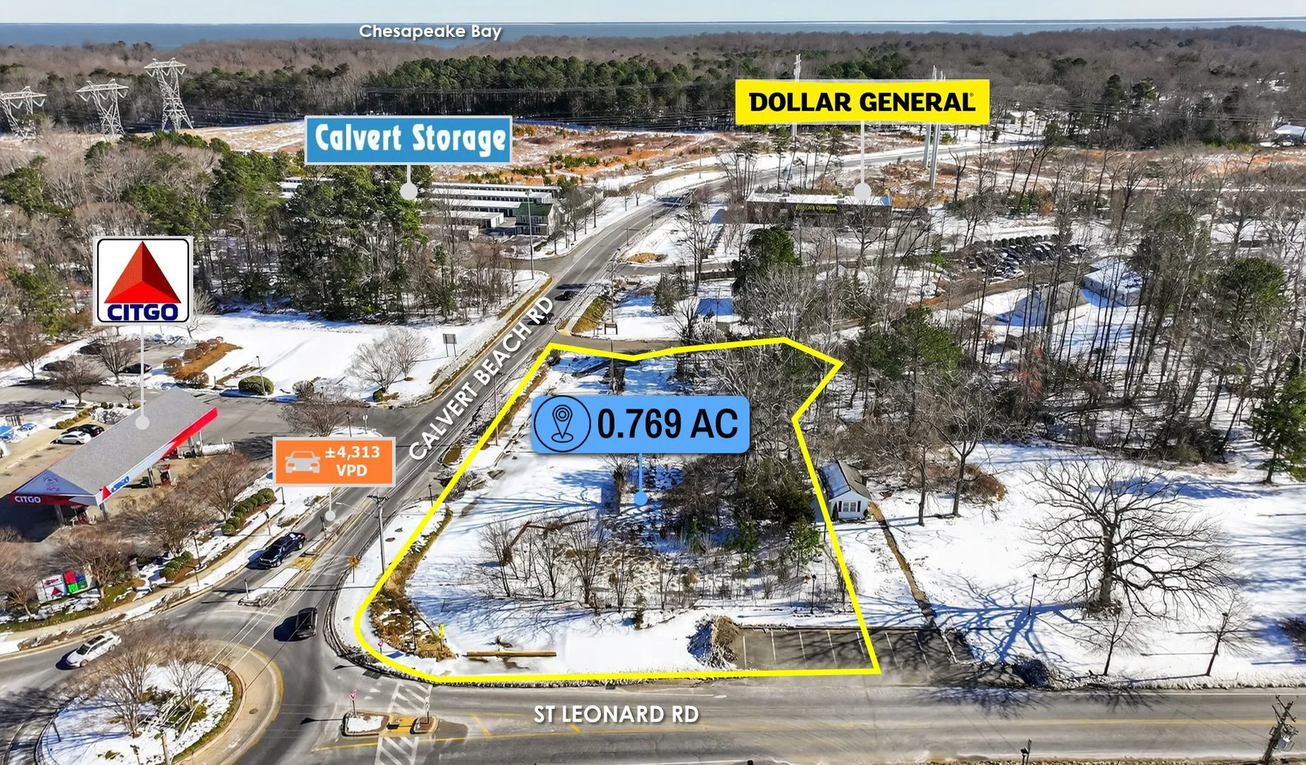 $1 Auction – Dollar General Adjacent Hard Corner… — Sale in Saint Leonard, MD, photo 1 of 8