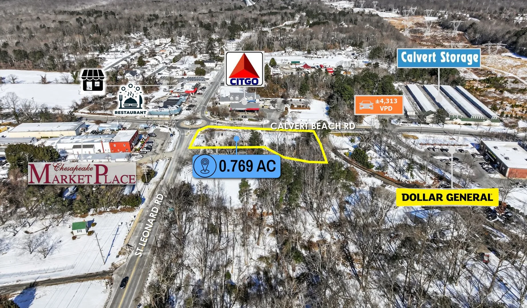 $1 Auction – Dollar General Adjacent Hard Corner… — Sale in Saint Leonard, MD, photo 7 of 8