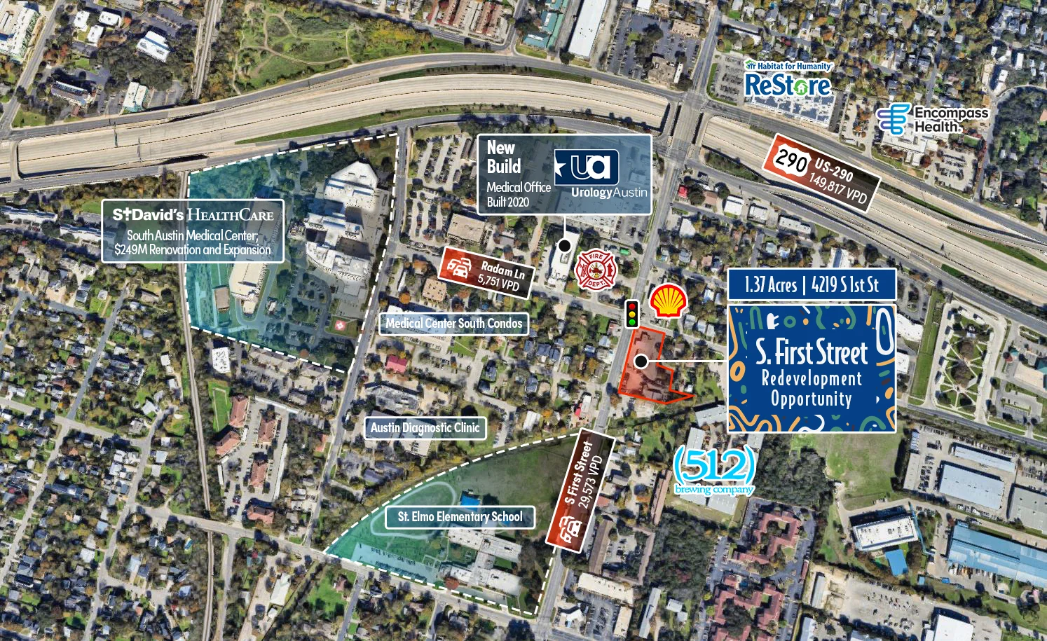 1.37 Acre Prime Redevelopment Opportunity — Sale in Austin, TX, photo 2 of 3